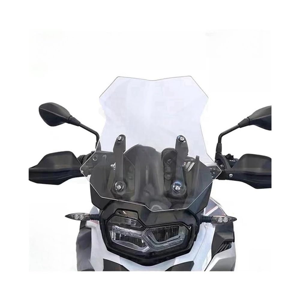 XARNUH Windschild Motorrad Für F800GS 2024 2025 Windschutzscheibe Motorrad Windschutzscheibe Windabweiser Visier Erhöhte Befestigungshalterung Verkleidung Deflektor(Clear) von XARNUH