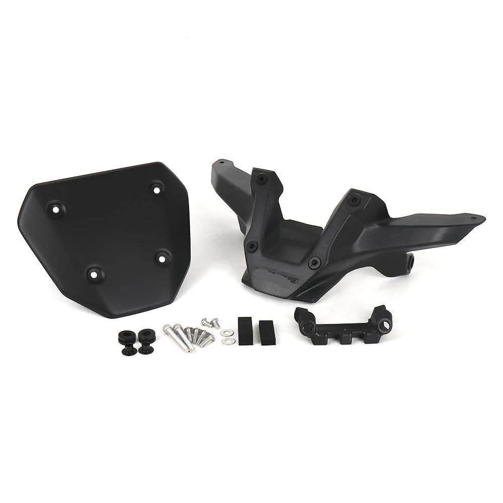 XARNUH Windschild Motorrad Für MT 09 2024 Motorrad Zubehör Windschutz Windabweiser Kit Motorrad Windschutzscheibe Verkleidung Deflektor(Black) von XARNUH