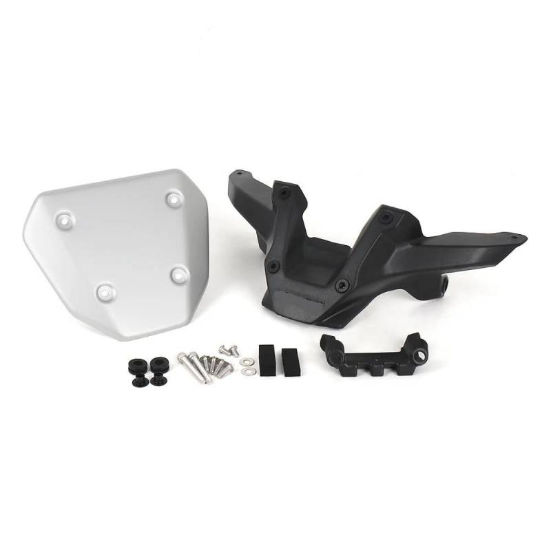 XARNUH Windschild Motorrad Für MT 09 2024 Motorrad Zubehör Windschutz Windabweiser Kit Motorrad Windschutzscheibe Verkleidung Deflektor(Silver) von XARNUH