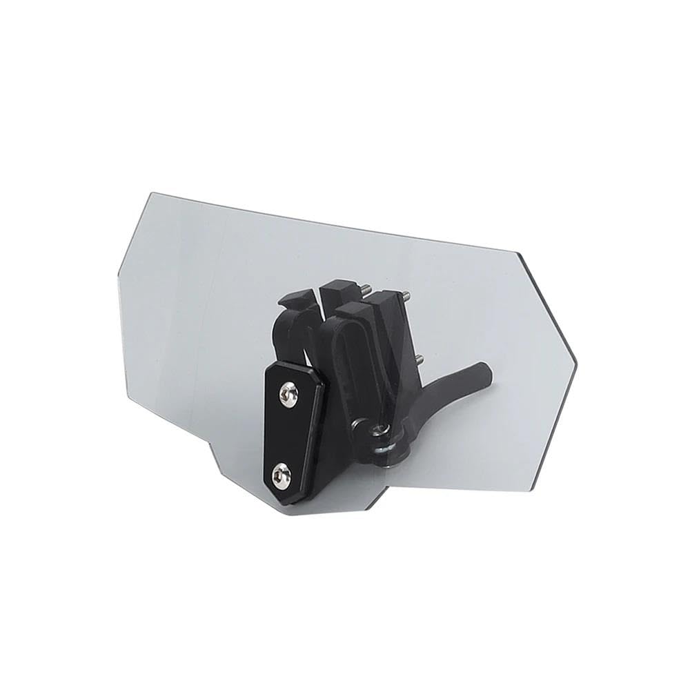 XARNUH Windschild Motorrad Für R1200GS Motorrad Clip On Windschutzscheibe Windschutzscheibe Verlängerung Spoiler Air Deflektor Verkleidung Deflektor(Gray-Black Bracket) von XARNUH