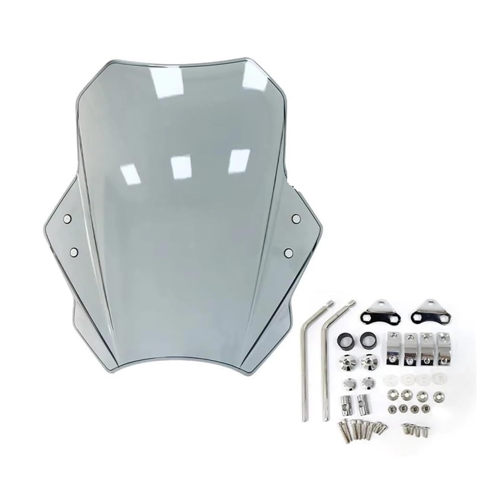 XARNUH Windschild Motorrad Für Rebel Für CMX300 Für CMX500 Für CMX 1100 2017-2020 2021 2019 2018 Motorrad Windschutz Windschutz Verkleidung Deflektor(Grey 22-25mm) von XARNUH