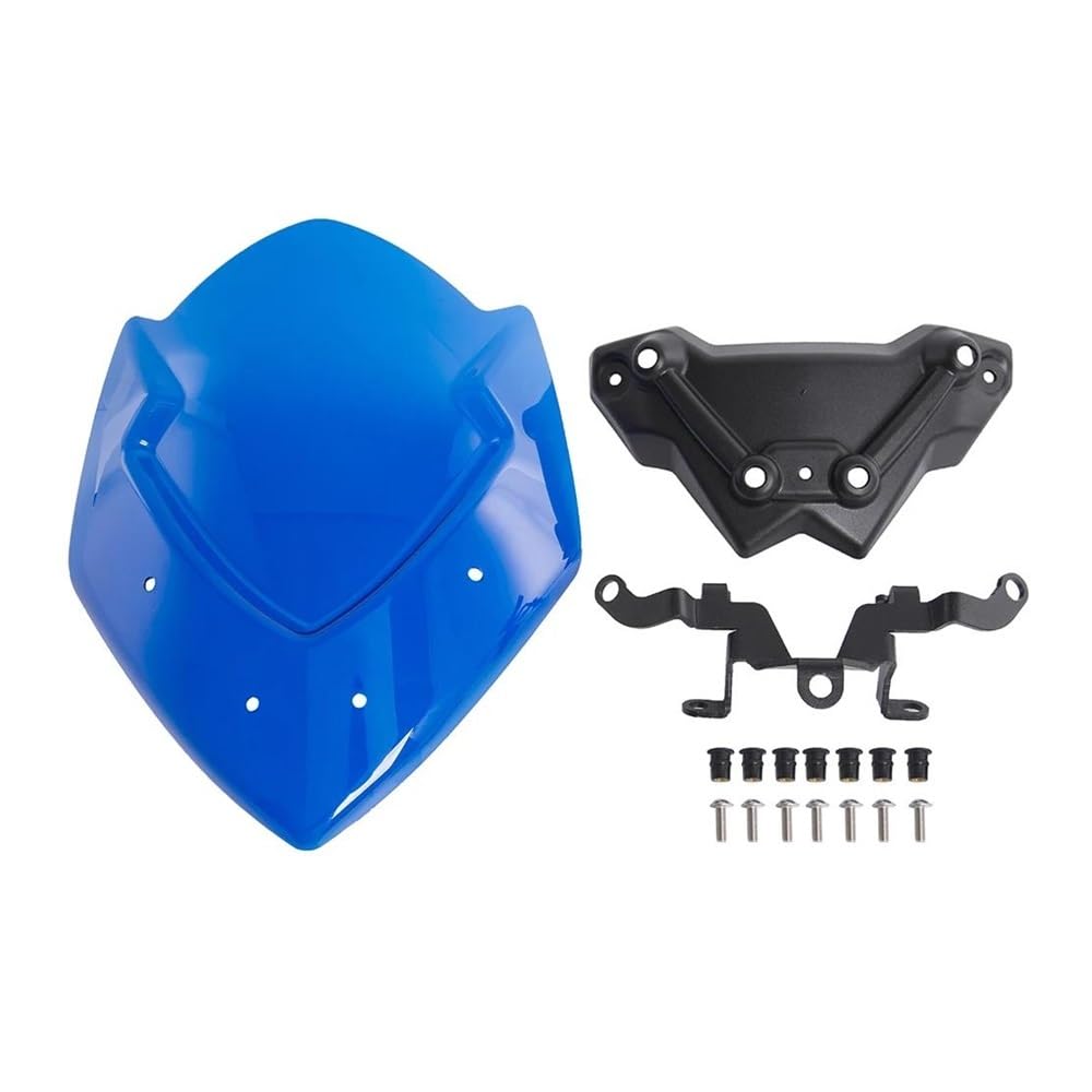 XARNUH Windschild Motorrad Für Suzuki Für GSXS 1000 2015-2020 Windschutzscheibe Windschutz Motorrad Wind Bildschirm Deflektor Zubehör Verkleidung Deflektor(Blue) von XARNUH