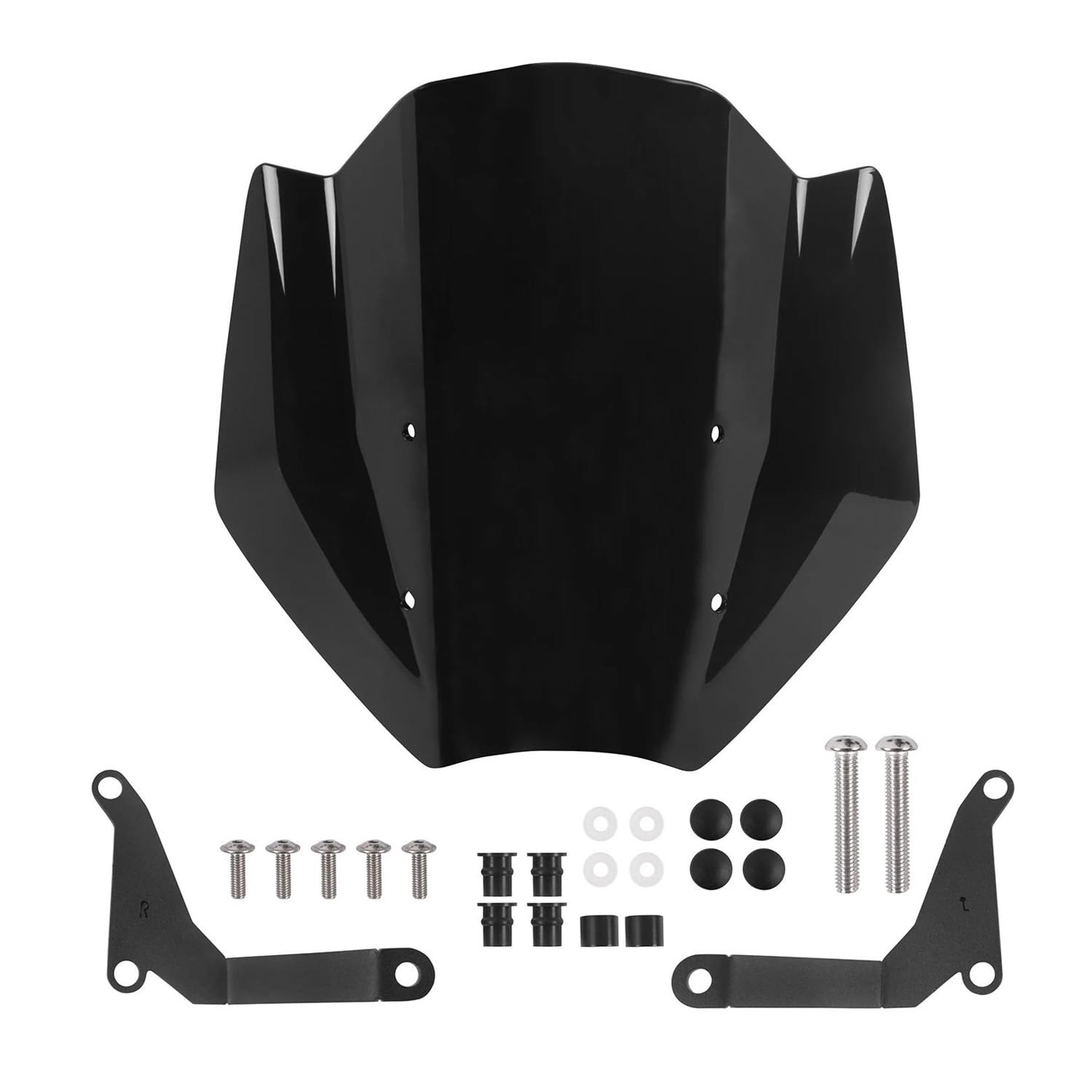 XARNUH Windschild Motorrad Für Trident660 2021-2023 Windschutz Windschutz Motorrad Für Sport Windabweiser Bildschirm Zubehör Verkleidung Deflektor(Black) von XARNUH