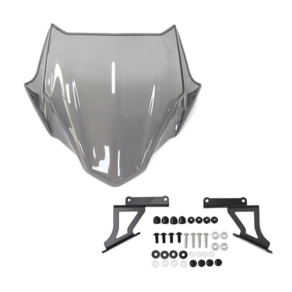 XARNUH Windschild Motorrad Für Z 900 Für Z650 2020-2024 Motorrad Zubehör Windschutzscheibe Windschutz Windabweiser Visier Verkleidung Deflektor(Light Gray) von XARNUH