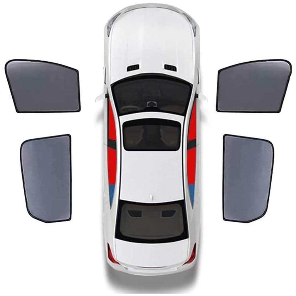 Auto Seitenfenster Sonnenschutz, für Citroen C-Elysee II (Phase I, 2012) 2012-2016 Auto Sonnenschutz,Autosonnenschutz Seitenfenster UV-Schutz Hitzeschutz,4Pcs-Doors-Window von XATHKJOE