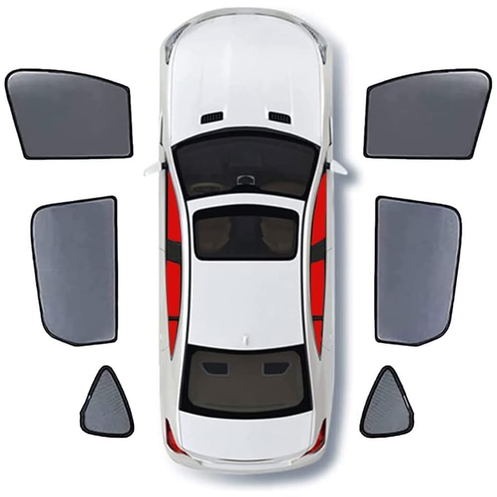 Auto Seitenfenster Sonnenschutz, für DS 7 (Facelift 2022) 2022 2023 2024 2025 Auto Sonnenschutz,Autosonnenschutz Seitenfenster UV-Schutz Hitzeschutz,6Pcs-wholecar von XATHKJOE