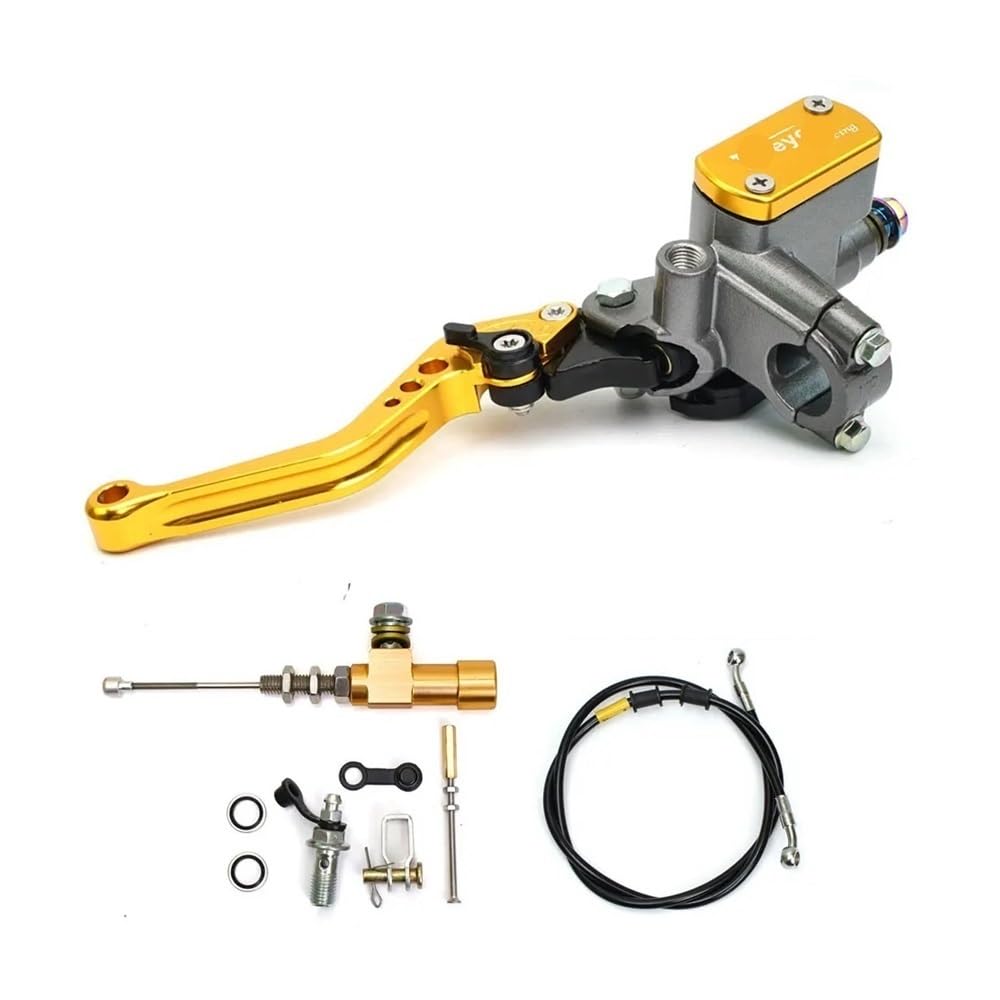 Motorrad Kupplung Bremshebel Kupplungshebel Brems 7/8 In Motorrad Hydraulische Bremse Kupplung Kit Hebel Hauptzylinder Pumpe Öl Schlauch Für Yam&aha Für Ka&wasaki Für Für SU&ZUKI Motos von XAVIERAS