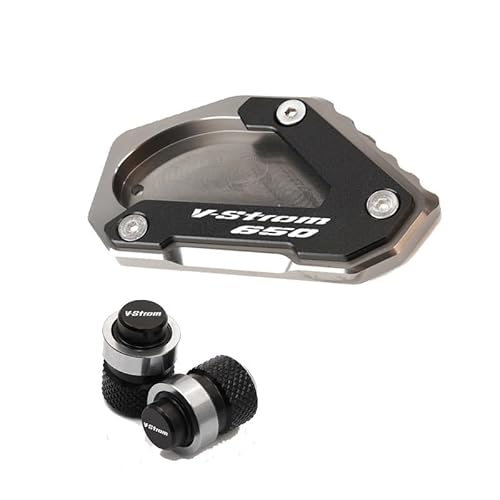 Motorrad Ständer Fuß Für SU&ZUKI V-Strom 650/XT VSTROM 650 DL650 2004-2022 Motorrad Kickstand Fuß Seitenständer Verlängerung Pad Stützplatte & Schlüsselanhänger von XAVIERAS