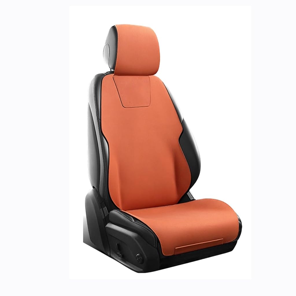 XBDHDBS Auto Sitzbezüge für Ford Escort 2015-2019,Allwetter Komfortables Wasserdicht Wildleder Autositzschoner Innenraum Zubehör,A-Orange von XBDHDBS