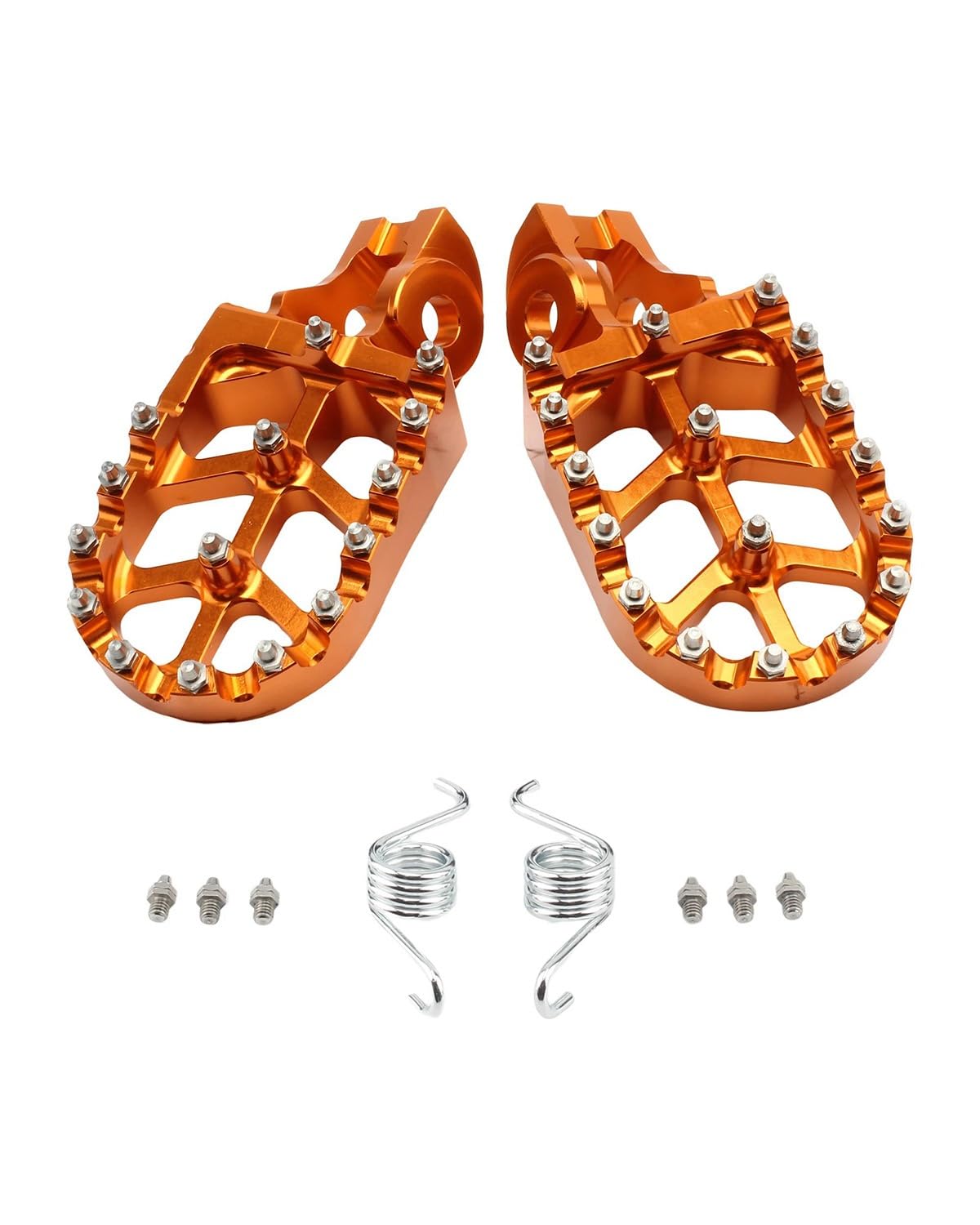 Fußrasten Pedale Auflager Motorrad-Fußrasten für SX SXF XC XCF EXCF XCW XCFW 125 150-530 Fußrastenstiftspitze für Offroad-Motorrad Motorradpedal Fußraste(Orange) von XBDYGS