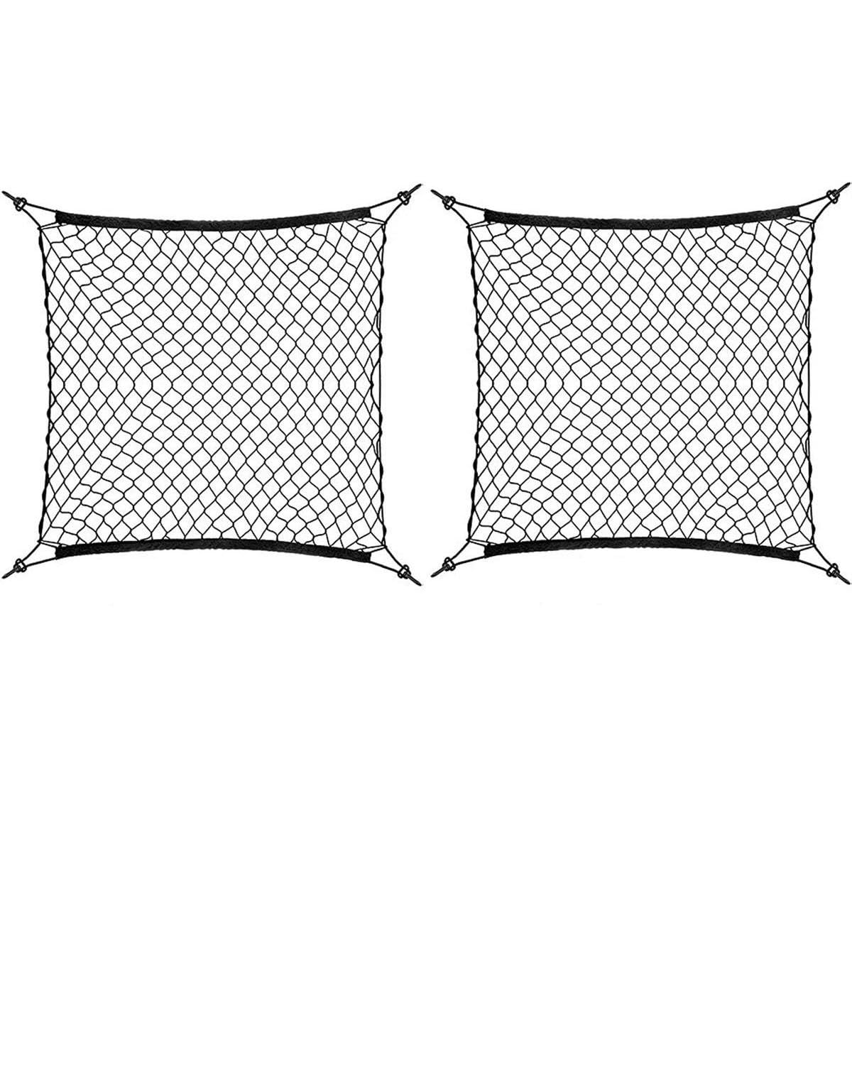 Gepäcknetz Ablagenetz 2 Packungen 70 X 70 cm Kofferraumnetz, Elastisches Gepäcknetz Fracht-Organizer Aufbewahrung Nylon Dehnbares Innennetz Auto Aufbewahrungsnetz von XBDYGS