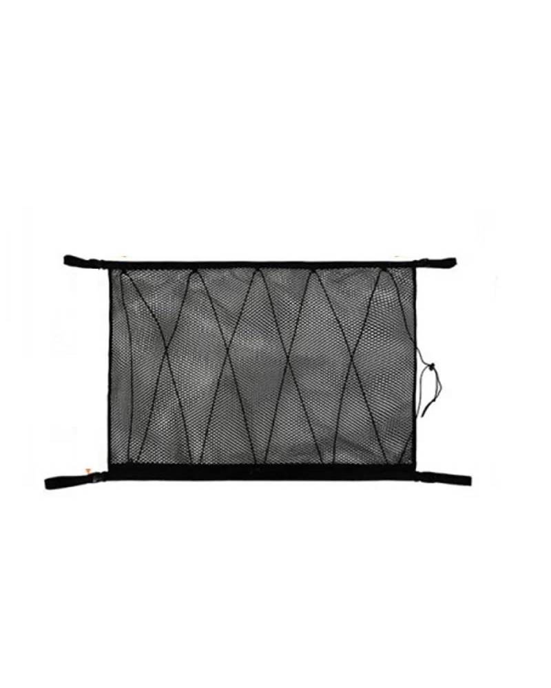 Gepäcknetz Ablagenetz 80X60 Auto Decke Dach Innen Cargo Zipper Net Universal Lagerung Tasche Kleinigkeiten Organizer Einstellbare Mesh Tasche Auto Aufbewahrungsnetz(60x80cm) von XBDYGS