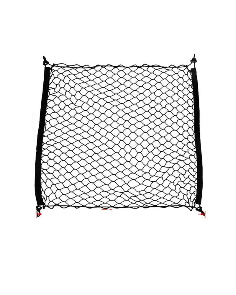 Gepäcknetz Ablagenetz 90x40 CM/60x110 cm Netzhalter Universal Kofferraum Hinten Lagerung Fracht Gepäck Nylon Elastische Mesh Mit Auto Aufbewahrungsnetz(70x70cm) von XBDYGS