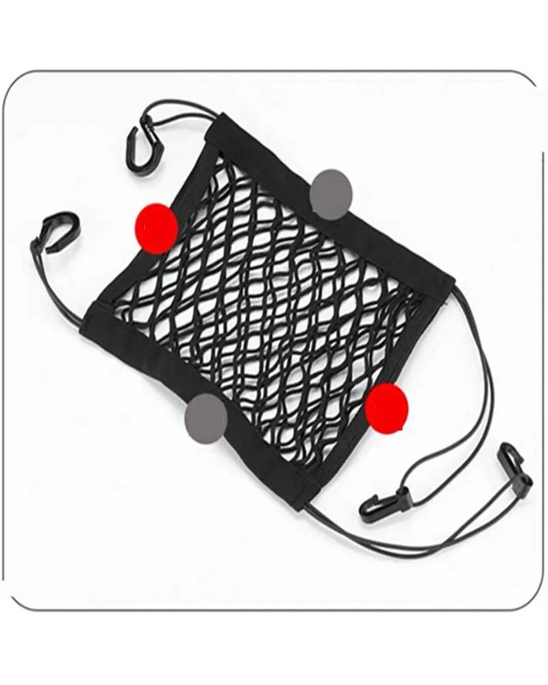 Gepäcknetz Ablagenetz Auto Sitz Schwarz Lagerung Tasche Organizer Zurück Lagerung Mesh Net Kleinigkeiten Tasche Anti-störungen Schallwand Zubehör Auto Aufbewahrungsnetz(1pc Storage mesh) von XBDYGS