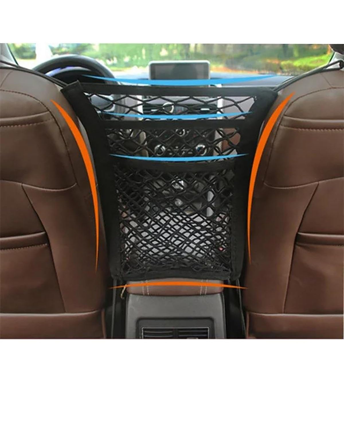 Gepäcknetz Ablagenetz Auto Styling Lagerung Tasche Auto Innen Stamm Sitz Zurück Elastische Mesh Net Tasche Käfig Grid Tasche Halter Auto Trunk Organizer Auto Aufbewahrungsnetz(C) von XBDYGS