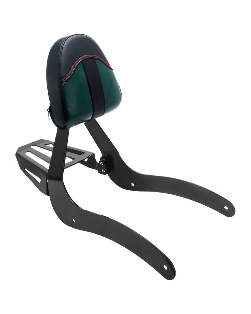 Motorrad Rückenlehne Für Indian Scout 2015-2024 Scout Sixty ABS 2016-2024 Motorrad Abnehmbare Rückenlehne Sissy Bar Hinten Gepäckträger Pad Zubehör Rückenlehne Für Motorrad(Black Green) von XBDYGS