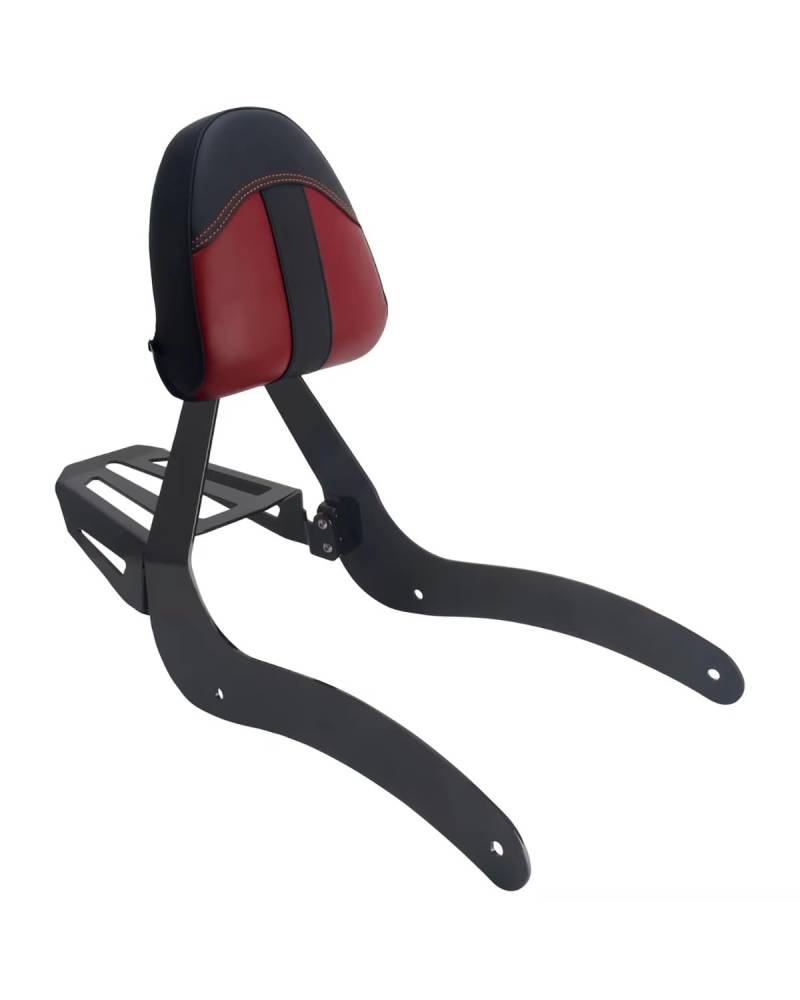 Motorrad Rückenlehne Für Indian Scout 2015-2024 Scout Sixty ABS 2016-2024 Motorrad Abnehmbare Rückenlehne Sissy Bar Hinten Gepäckträger Pad Zubehör Rückenlehne Für Motorrad(Black Red) von XBDYGS