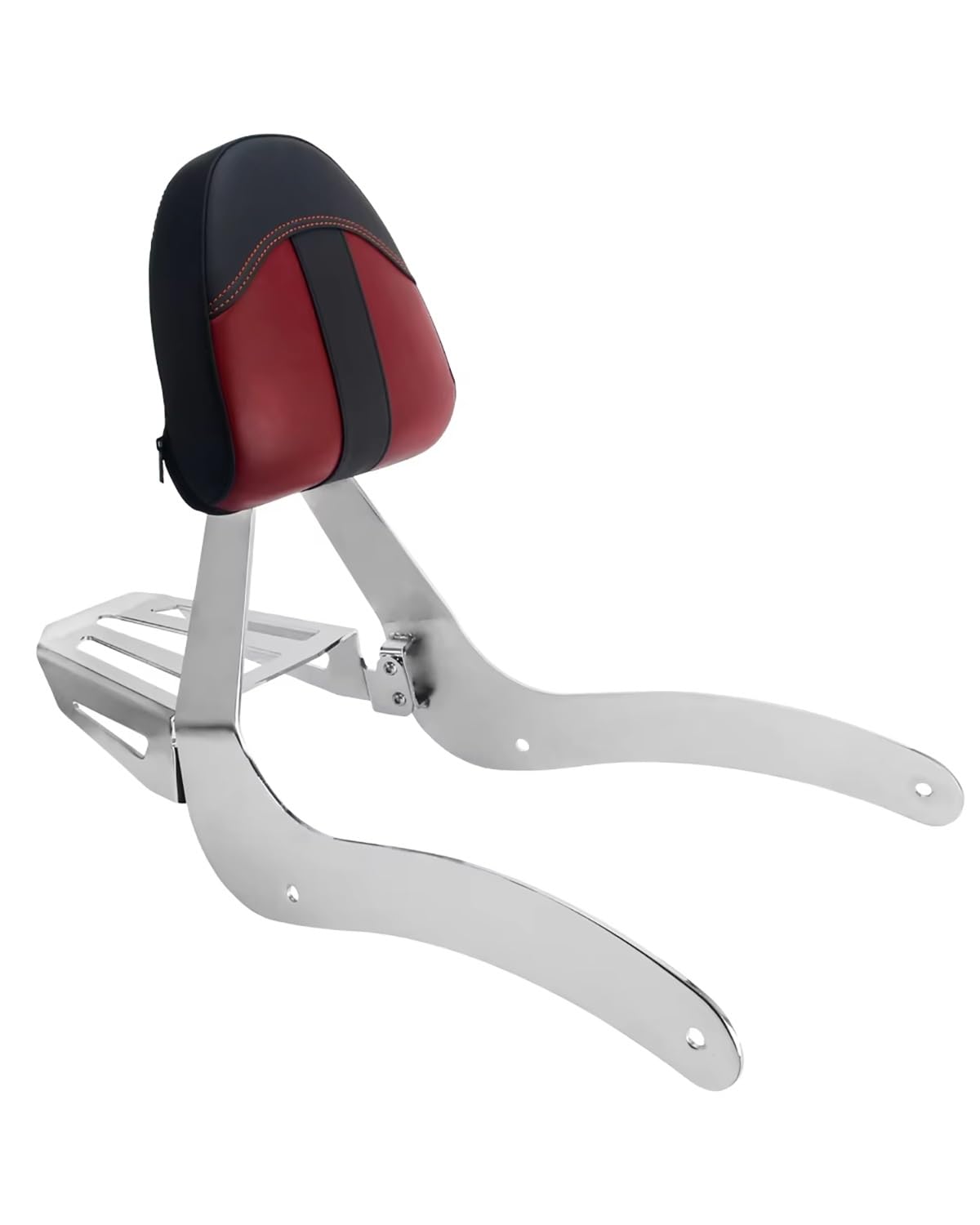 Motorrad Rückenlehne Für Indian Scout 2015-2024 Scout Sixty ABS 2016-2024 Motorrad Abnehmbare Rückenlehne Sissy Bar Hinten Gepäckträger Pad Zubehör Rückenlehne Für Motorrad(Silver Red) von XBDYGS