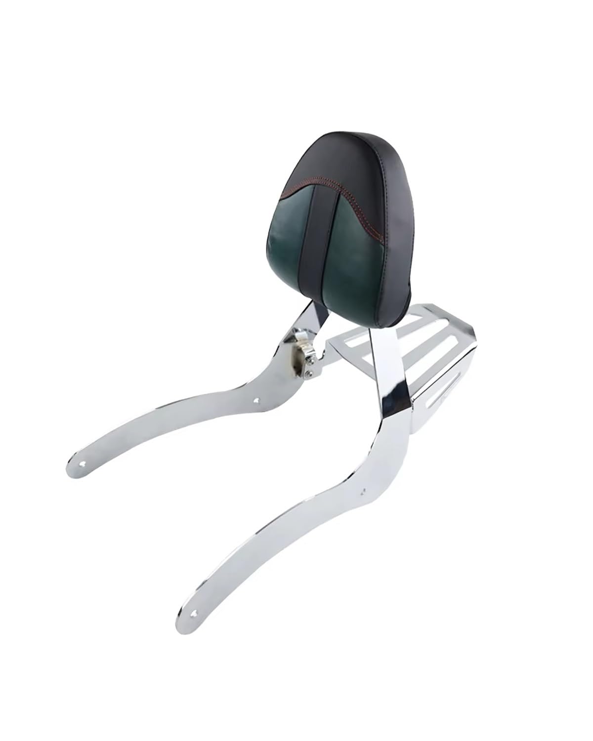 Motorrad Rückenlehne Für Indian Scout Sixty ABS 100th 2015-2023 Motorrad Hinten Passagier Rückenlehne Sitz Sissy Bar Kissen Gepäck Rack Zubehör Rückenlehne Für Motorrad(Green (Silver)) von XBDYGS