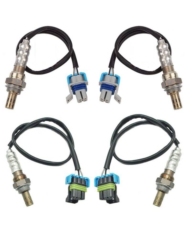 Nox Sensor Für 234-4407 234-4669 2003 2004 2005 2006 4 Stück Sauerstoff-O2-Sensor Upstream Downstream Denali 6.0L Lambdasonden von XBDYGS