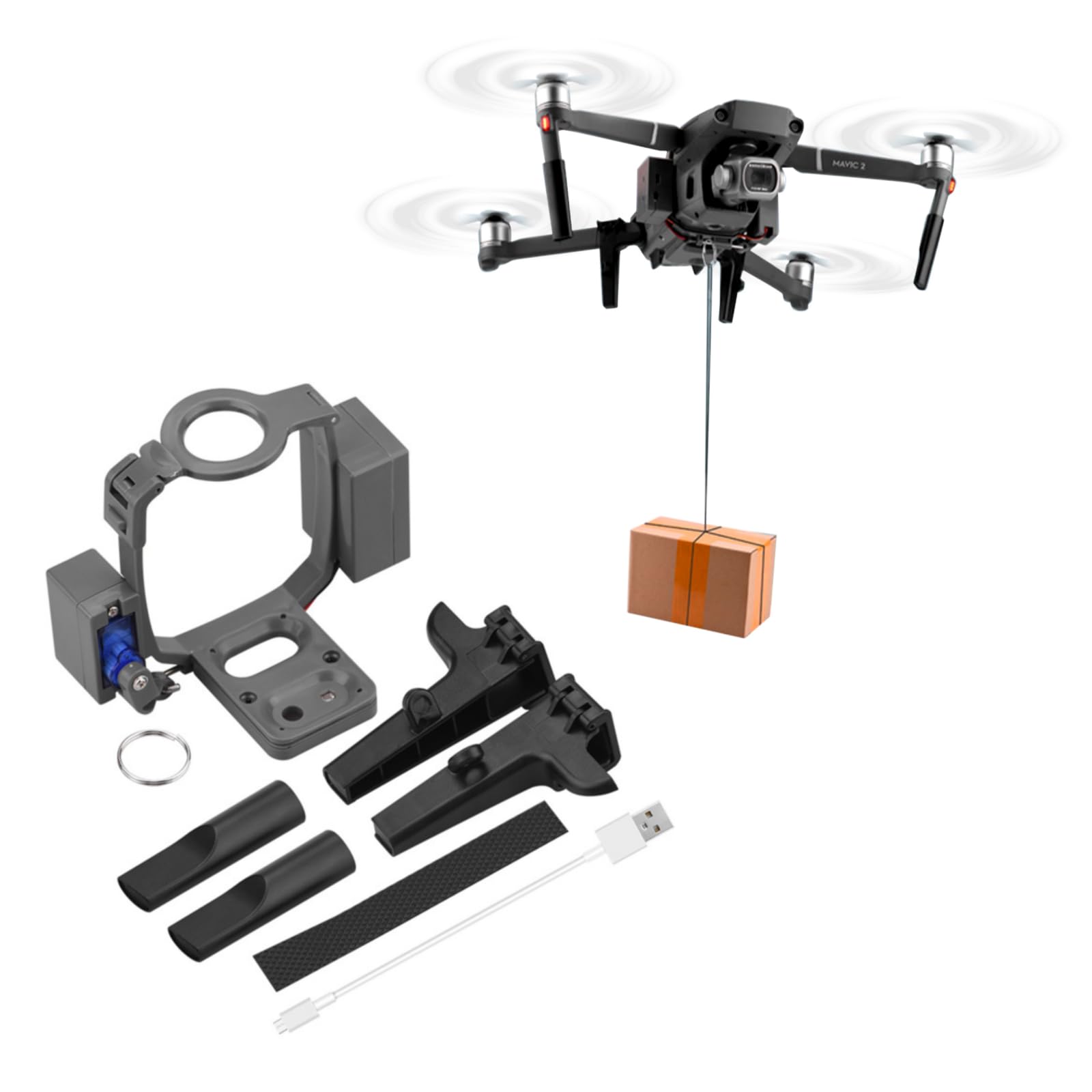 XBERSTAR Drohne Remote Thrower für DJI Mavic 2/Mavic 2 Pro Drohne Airdrop Gerät Dropper Thrower für DJI Mavic 2/Mavic 2 Pro Drohne Zubehör von XBERSTAR