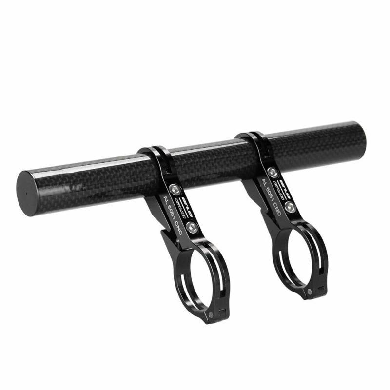 XBERSTAR Klemme Kohlefaser Super Lange Fahrrad Lenker Extender Verlängerung Schwarz GUB Carbon Bike Lenker Extender Doppel Fahrrad Bar Mount Klemmhalter (Schwarz) von XBERSTAR