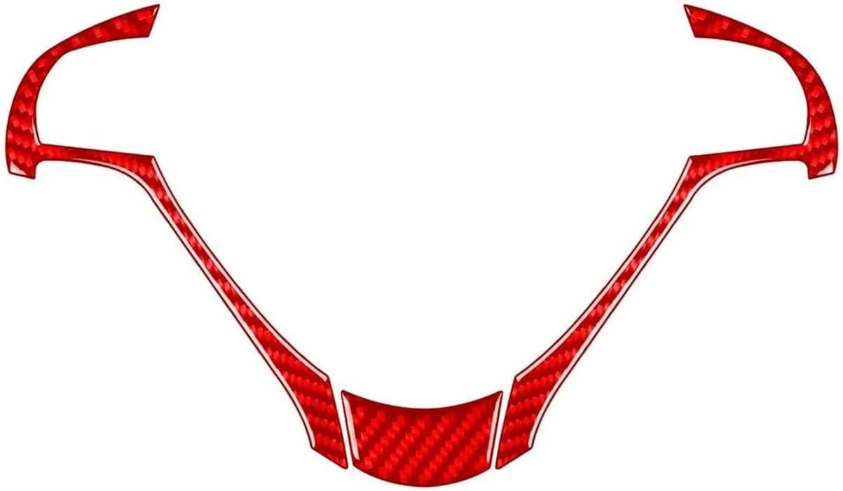 Auto Lenkrad Verkleidung Dekoration für Acura TL 2009-2014,Kratzfeste SchutzhüLle FüR Das Lenkrad,Lenkradabdeckung Rahmenverkleidung Aufkleber,Red von XBTGHWMZ