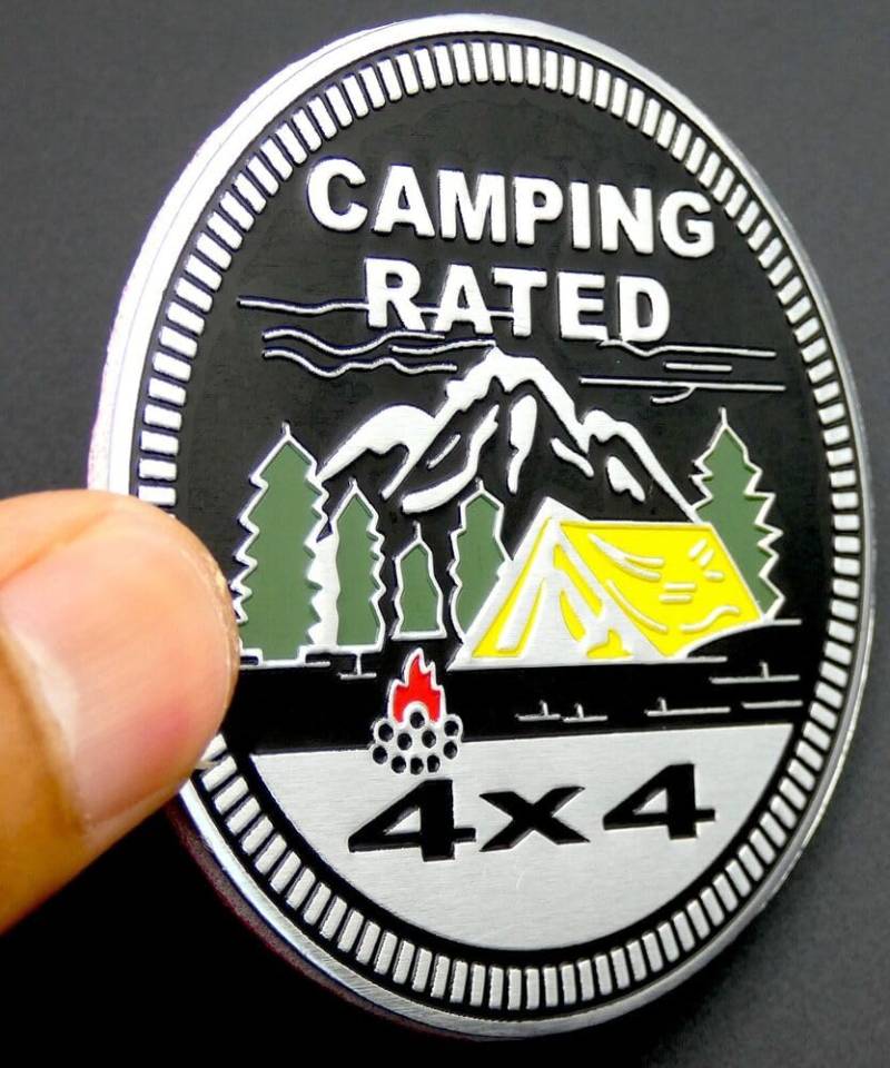 1 Stück Camping Rated Auto Emblem Badge Aufkleber 4x4 Badge LKW SUV von XCBW