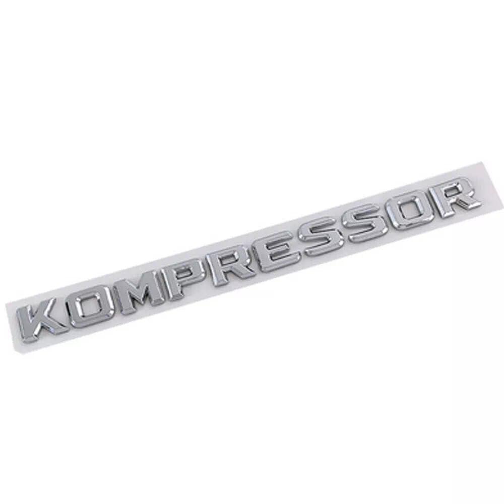 1x Kompressor Schriftzug Emblem Aufkleber Badge Auto(Silber) von XCBW