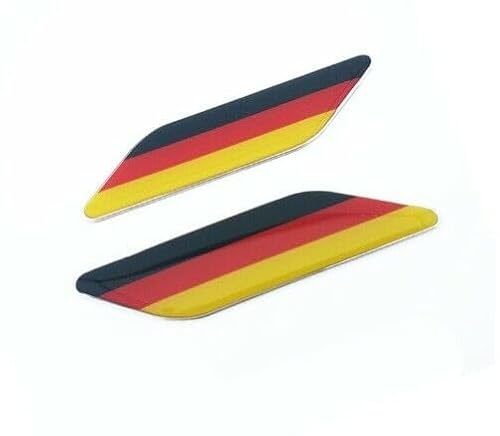 2stk Deutschland Fahne Flagge Logo 3D Logo Aufkleber Emblem Auto Motorrad von XCBW