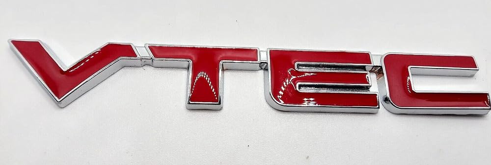 3D Auto Emblem Aufkleber Metall Rot VTEC Logo Styling Emblem Sticker von XCBW