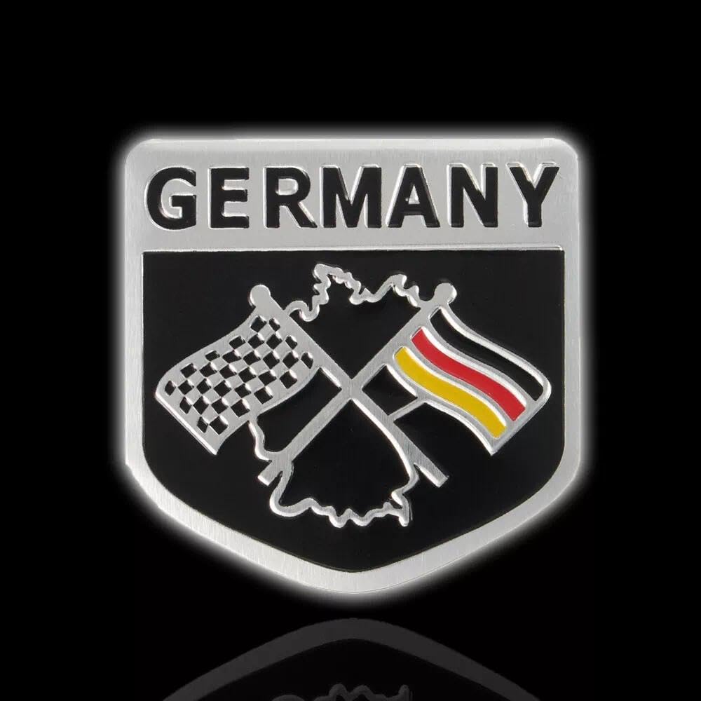 3D Deutsche Flagge Badge Gitter Badge Metall Rennwagen Aufkleber Emblem Automotive von XCBW