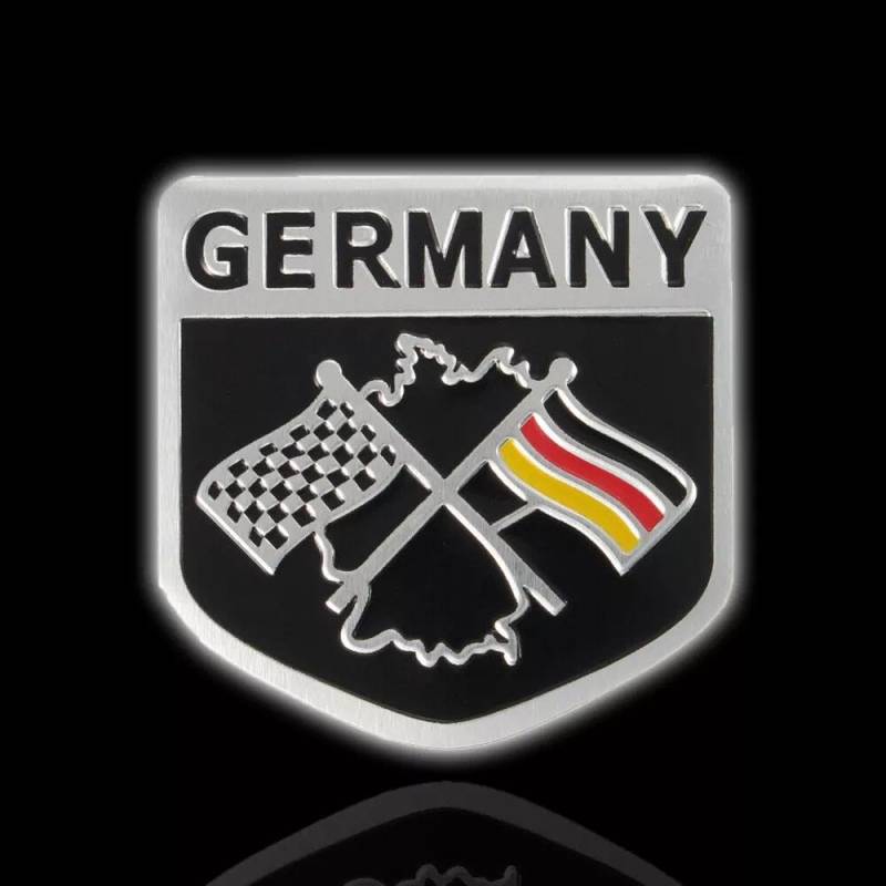 3D Deutsche Flagge Badge Gitter Badge Metall Rennwagen Aufkleber Emblem Automotive von XCBW