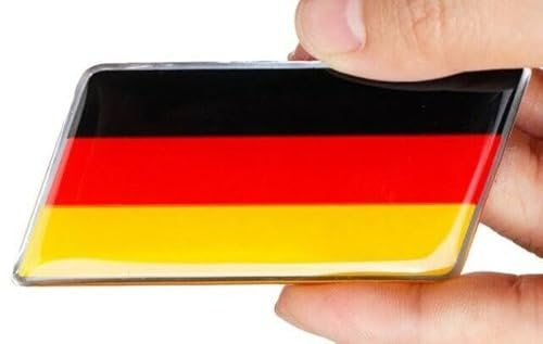 3D Deutschland Flagge Auto Emblem für Kühlergrill Frontgrill stabile Metallausführung von XCBW