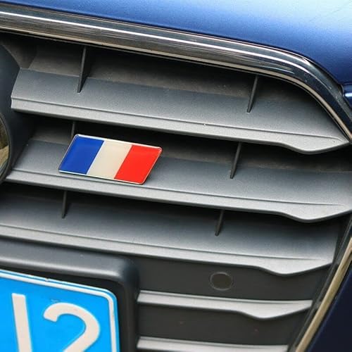 3D Frankreich France Flagge Kühlergrill Frontgrill stabile Metallausführung XCBW Auto Emblem von XCBW