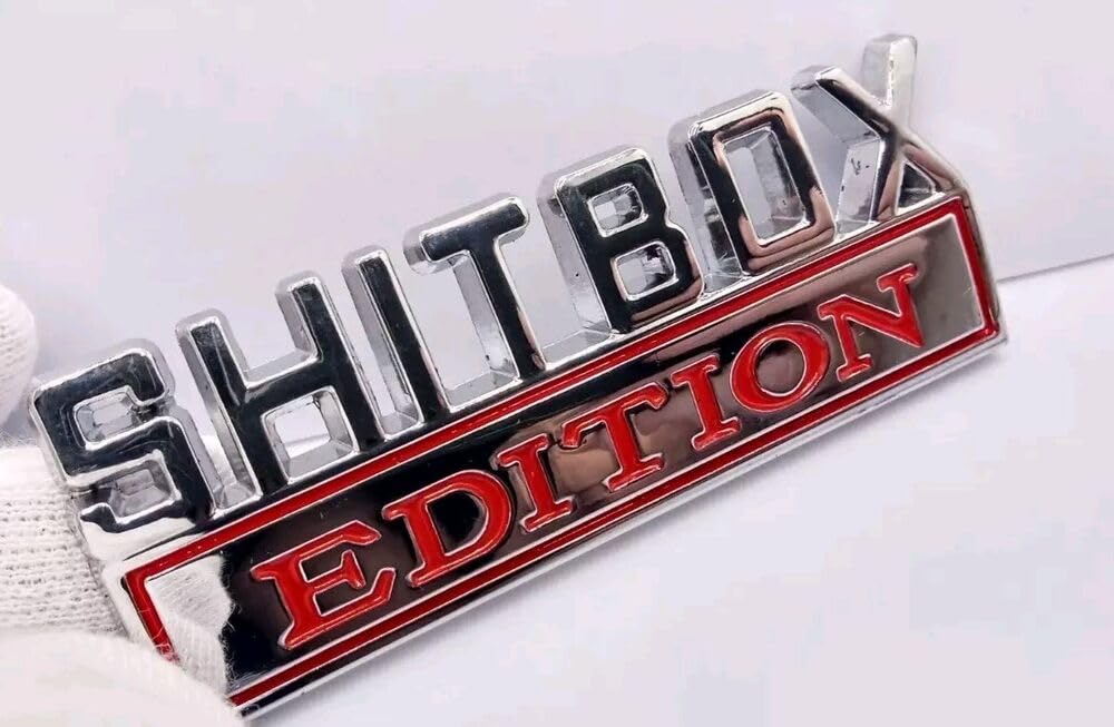 3D Shitbox Kfz Metall Aufkleber Auto Emblem Sticker XCBW von XCBW