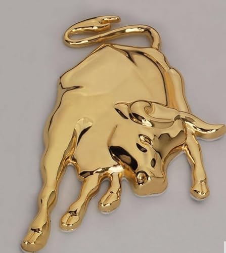 3D Stier Bulle in Gold Metall Emblem Auto Aufkleber von XCBW