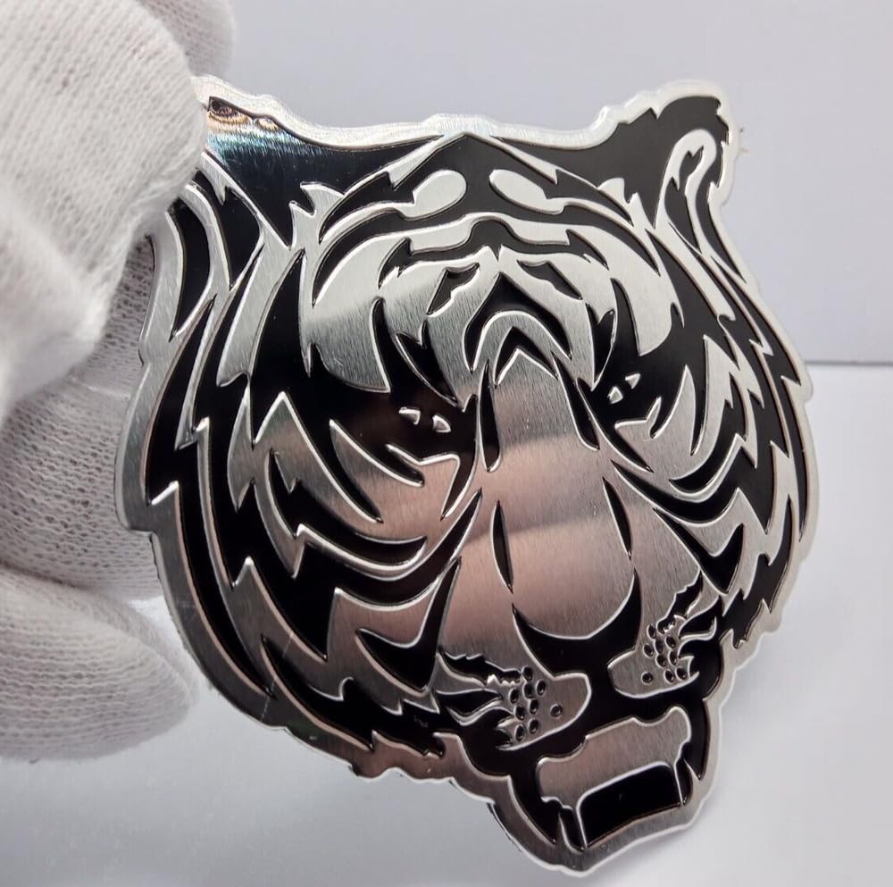 3D Tiger Auto Emblem Aufkleber Sticker Aluminium Legierung KFZ Motorrad von XCBW