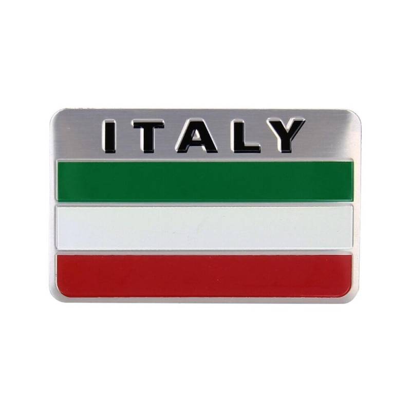 Italien Italy Fahne Flagge Logo Alu 3D Logo Aufkleber Emblem Auto Motorrad Boot XCBW von XCBW