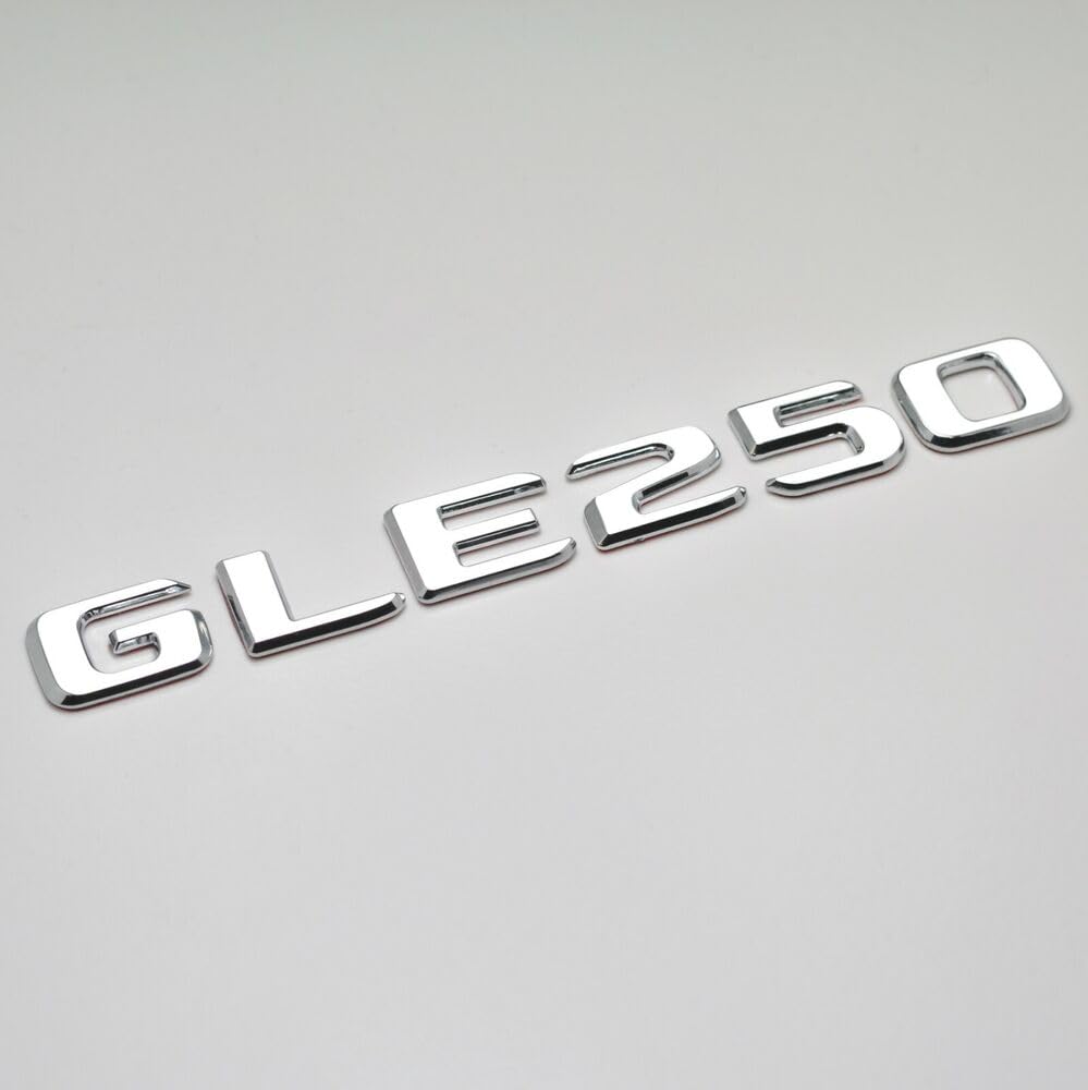 Silber Chrom GLE250 Auto Buchstaben Emblem Badge Nummer Kofferraum für Gepäckabzeichen Abzeichen von XCBW