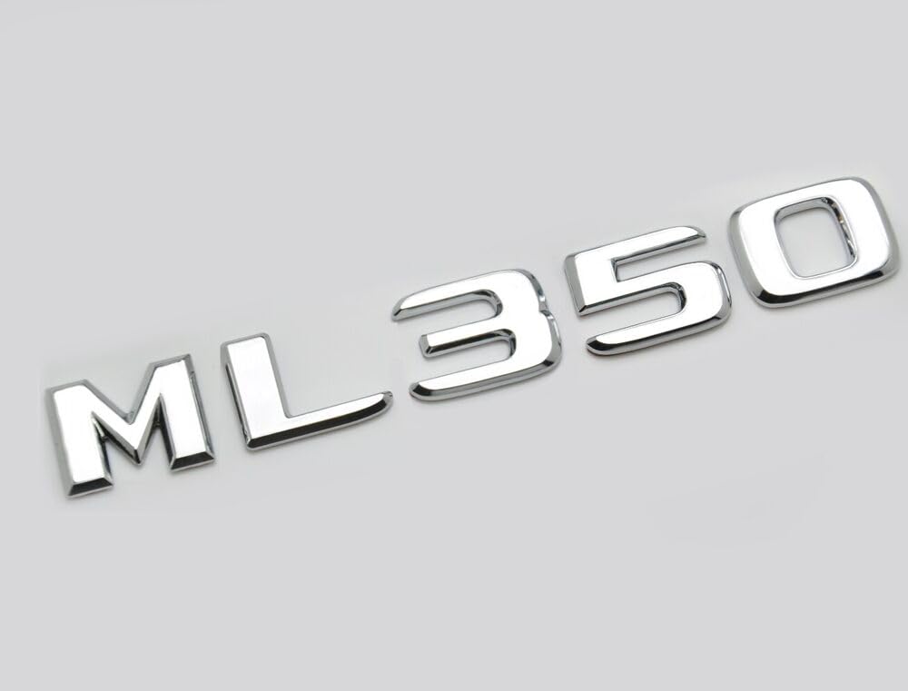 Silber Chrom ML350 Auto Buchstaben Emblem ML 350 Badge Nummer Kofferraum für Gepäckabzeichen Abzeichen von XCBW