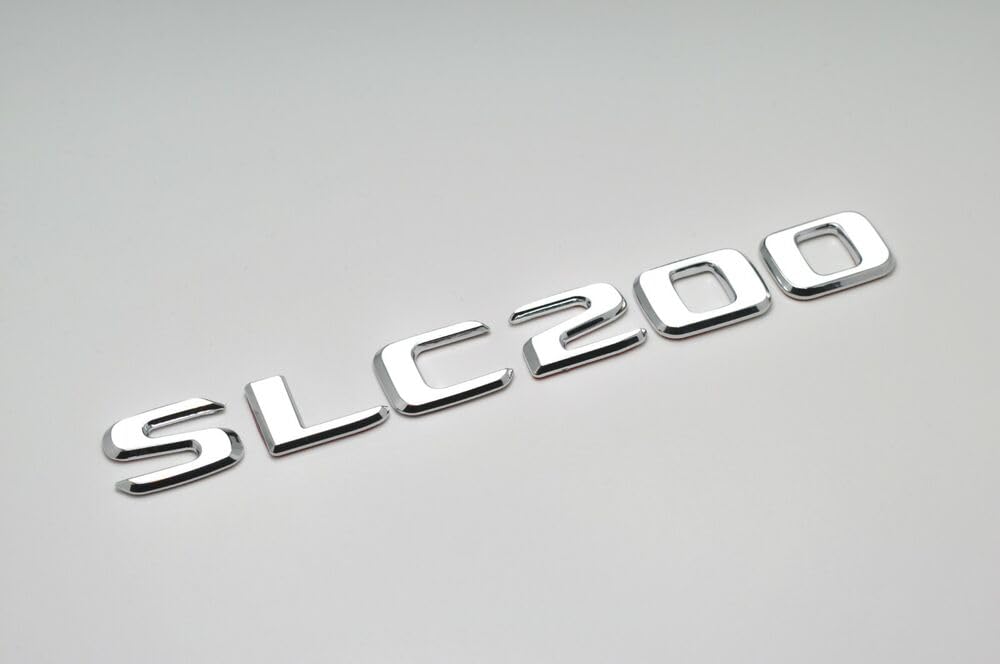 Silber Chrom SLC200 Auto Buchstaben Emblem Badge Nummer Kofferraum für Gepäckabzeichen Abzeichen von XCBW