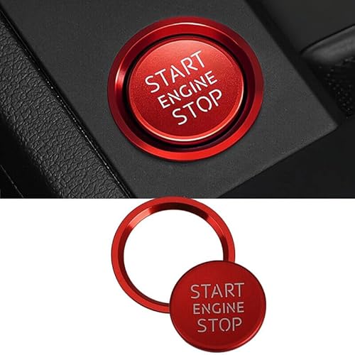 Start Stopp Motor Schalter Rot Knopf Deckel Auto Emblem für Q5/Q7/A8/A5/A6L/A4 von XCBW