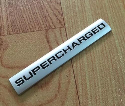 Supercharged Schwarz Silber Auto Emblem Hinterblende Abzeichen für Rennsport Mode von XCBW