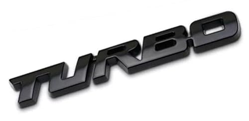 Turbo Auto Emblem Modellierung Qualitäts Metall-Auto 3D-Aufkleber Kennzeichen Abzeichen Aufkleber Schwarz von XCBW