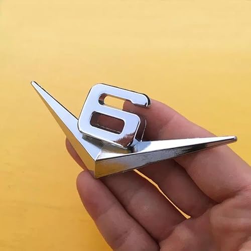 V6 Emblem Badge Schriftzug Auto Aufkleber Logo 3D Metall V6 Emblem car Chrom von XCBW