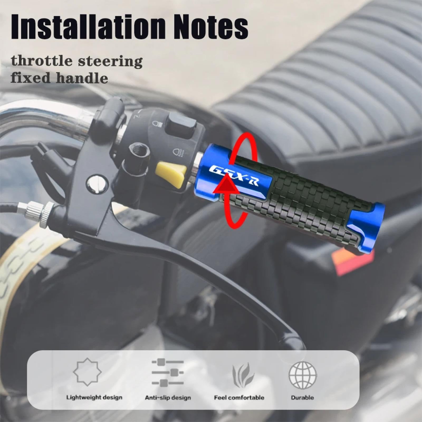 Motorradgriff Für S/UZUKI B/U/RGMAN 650 400 125 200 250 AN650 AN400 AN125 AN200 Griff Grip Lenker Griffe Ende Abdeckung Kappe von XCRJ