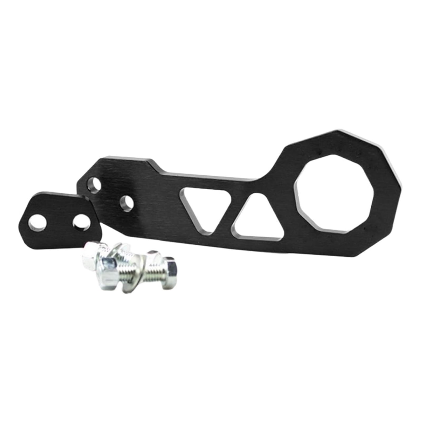 XCVKBA 1pc Auto Hinten Abschleppen Haken Auto Hinten Vorne Anhänger Simulation Abschleppen Haken Universal Aluminium Legierung Hinten Racing Abschlepphaken kit(Black) von XCVKBA