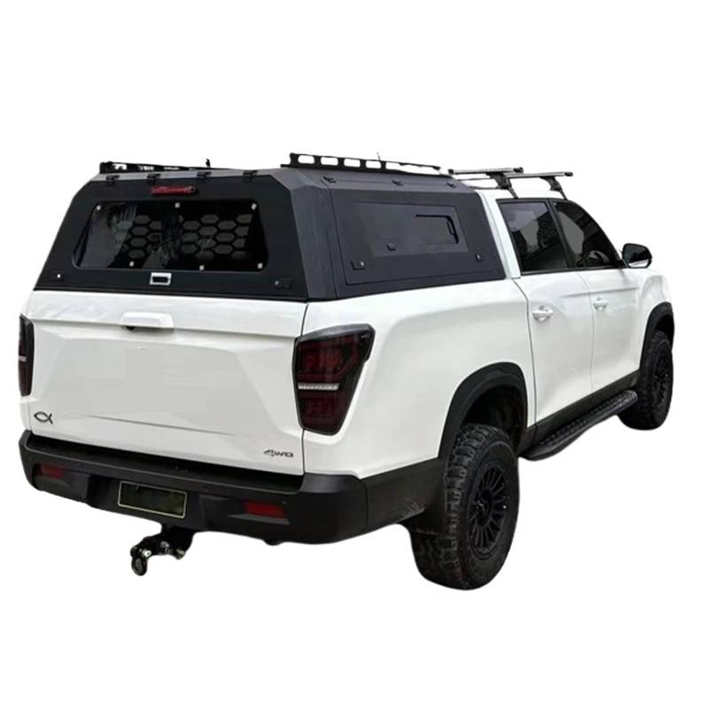 XCVKBA 2024 aluminium Hardtop Baldachin Kompatibel for SsangYong Rexton Sports Khan Tonneau Abdeckung Pickup Lkw Bett Abdeckung Camper von XCVKBA