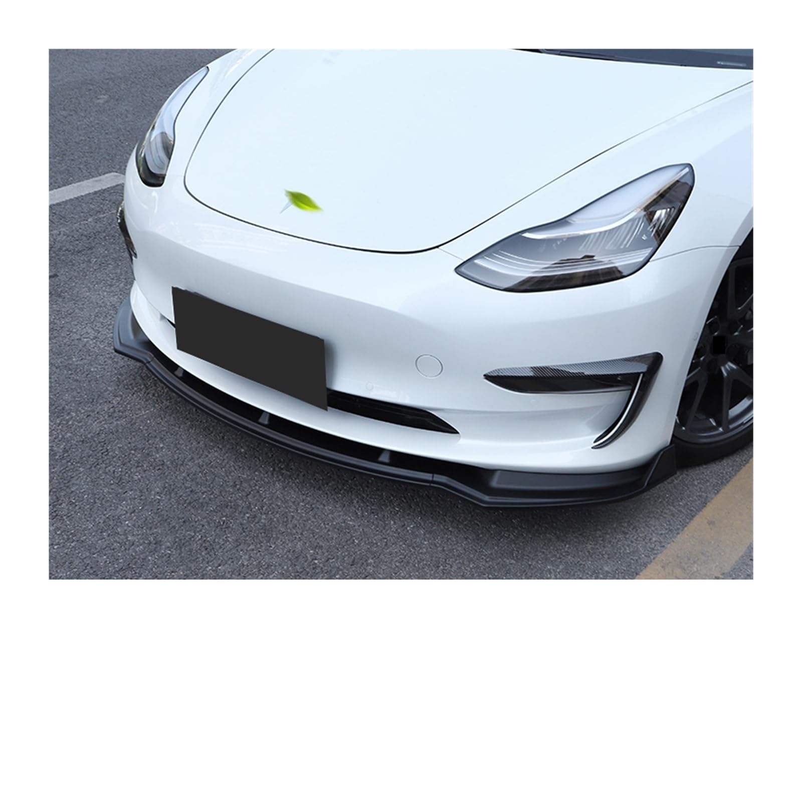 XCVKBA 3 stücke Auto Vorderen Stoßfänger Lip Body Kit Spoiler ABS Auto Zubehör Auto-Splitter Kompatibel for Tesla Modell 3 2017-2021 Dropship(M3 MBK Sports) von XCVKBA